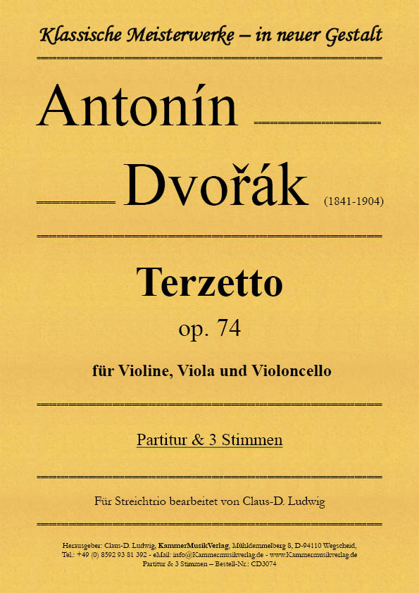 CD3074-Dvorak-Terzetto__Titelgrafik Dvořák, Antonín – Terzetto op. 74