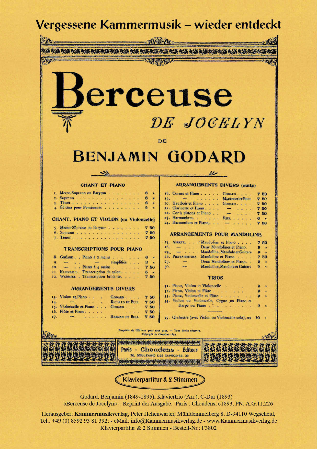 F3802-Godard_Trio_C_Dur_Titelgrafik Godard, Benjamin – Klaviertrio (Arr.), C-Dur