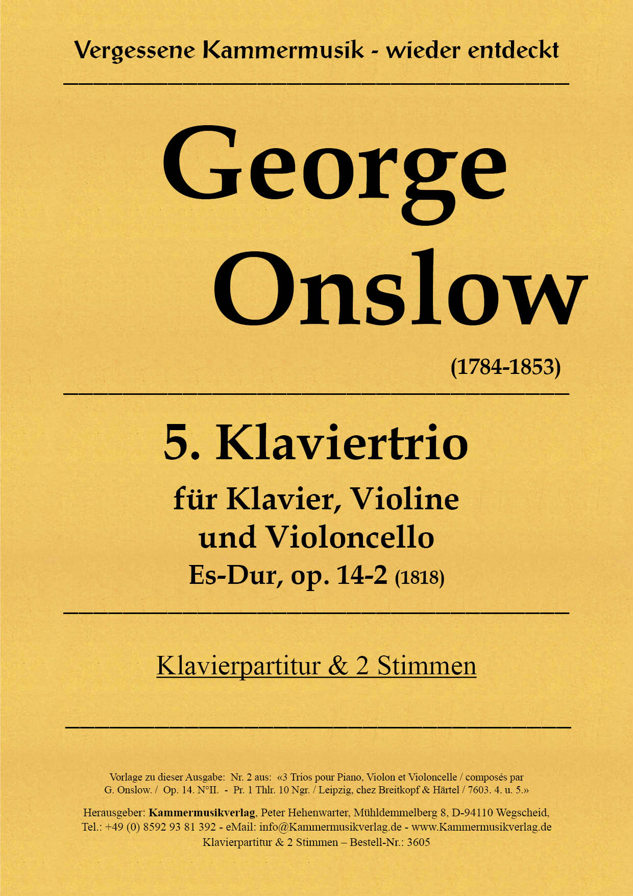 3605-Onslow_op_14_2__Titelgraphik Onslow, George - 5th piano trio in E flat major, op. 14-2