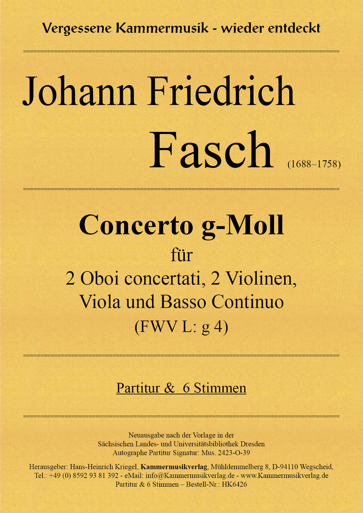 HK6426-Fasch-Oboe_g_Moll_4__Titelgrafik Fasch, Johann Friedrich – Concerto g-Moll (FWV L: g 4)