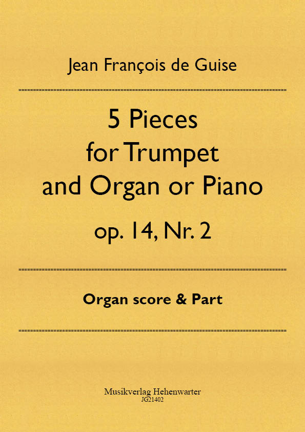 JG21402-5-Pieces-for-Trumpet__Titelgrafik Guise, Jean François de – 5 Pieces for Trumpet  and Organ or Piano op. 14, Nr. 2