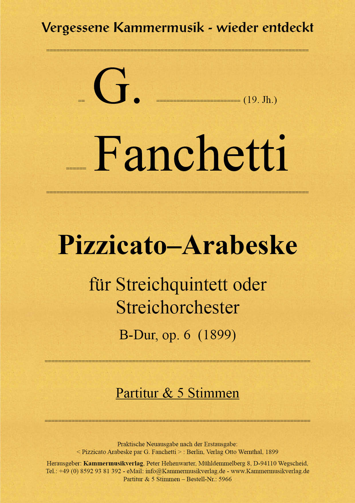 5966-Fanchetti__Titelgrafik Fanchetti, G. – Pizzicato-Arabeske, B-Dur, op. 6