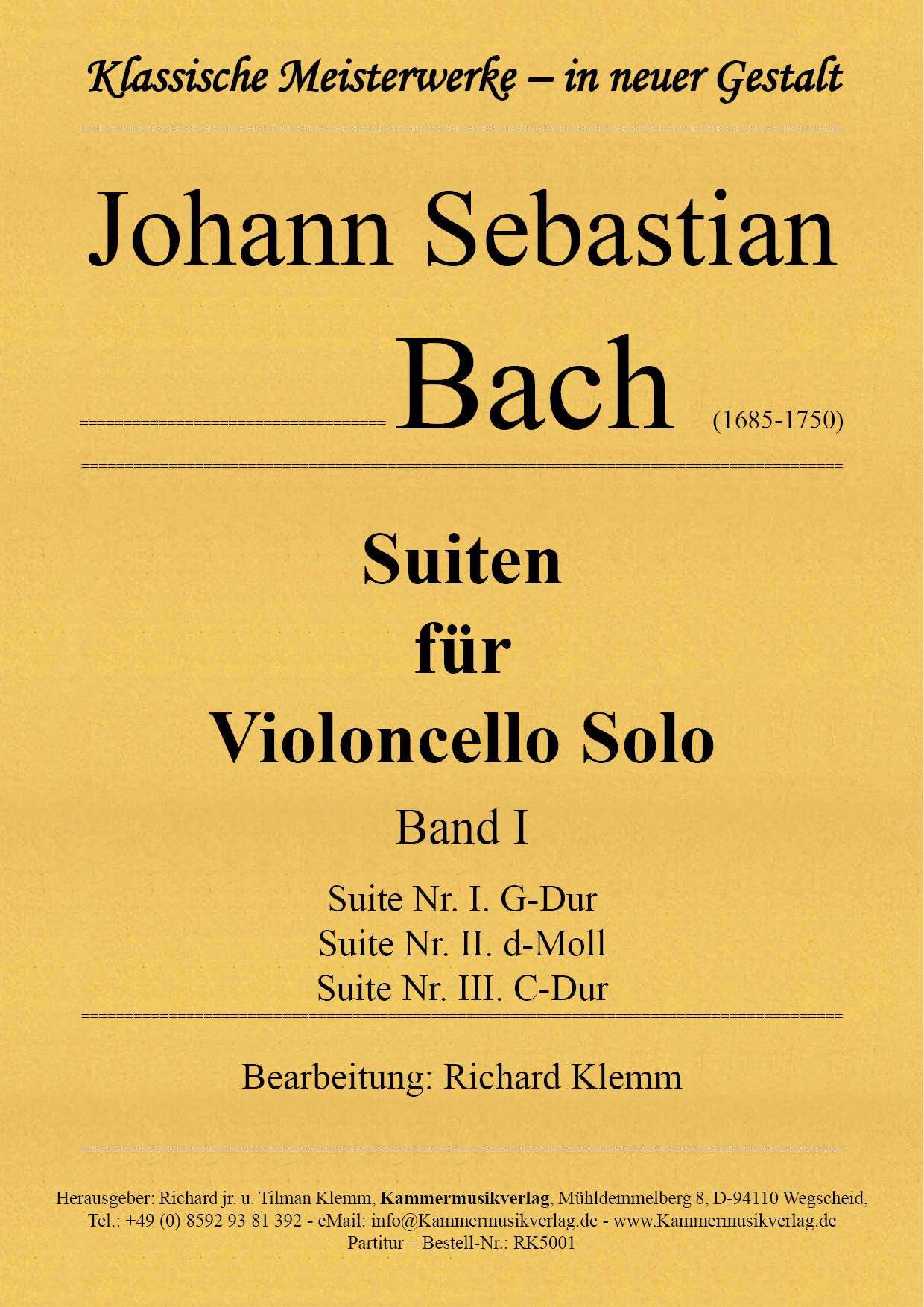 RK5001-Bach-Suite_Band-I__TitelgrafikoimBqTBEsFgP8 Bach, Johann Sebastian –  Suiten für Violoncello Solo – Band I