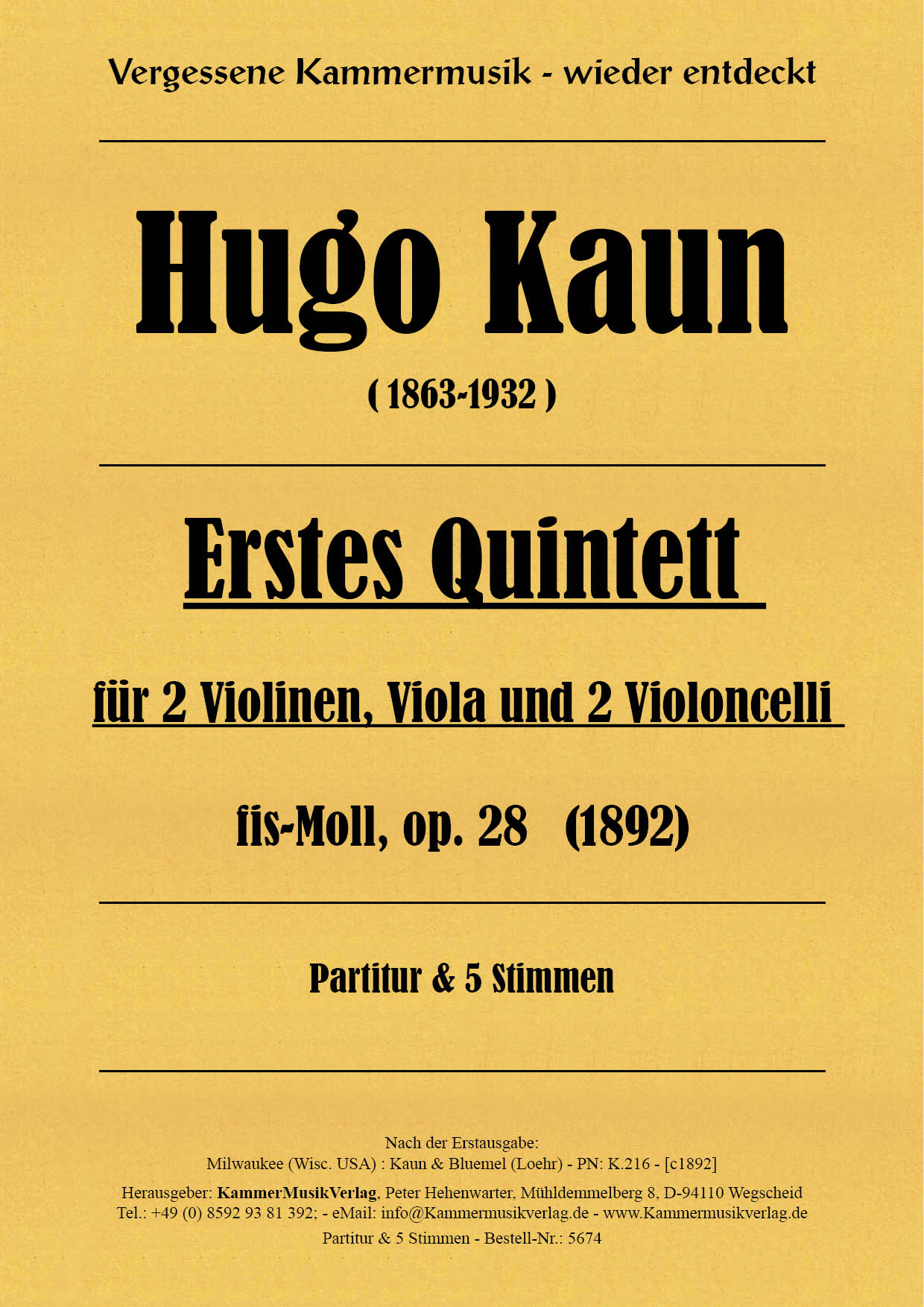 5674-Kaun-Hugo_op_28_Titelgrafik Kaun, Hugo – Streichquintett, fis-Moll, op. 28