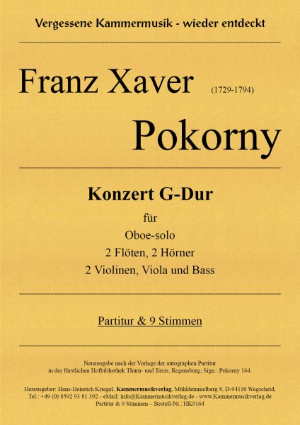 Pokorny, Franz Xaver – Konzert G-Dur