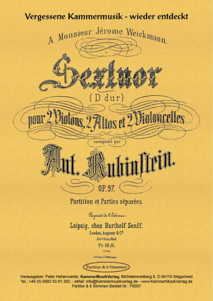 Rubinstein, Anton – Streichsextett, D-Dur, op. 97