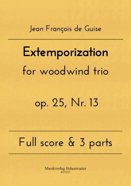 Guise, Jean François de – Extemporization for woodwind trio op. 25, Nr. 13