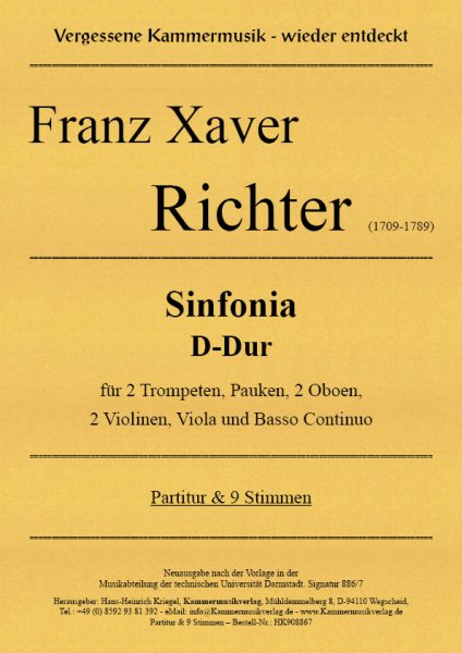 Richter, Franz Xaver – Sinfonia D-Dur