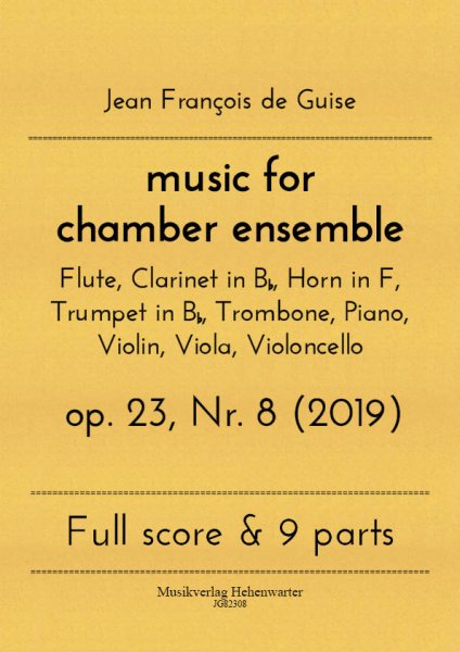 Guise, Jean François de – music for chamber ensemble op. 23, Nr. 8