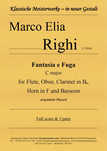 Righi, Marco Elia – Fantasia e Fuga C major
