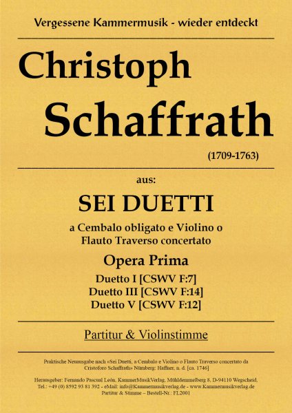 Schaffrath Christoph – aus: SEI DUETTI, op. 1