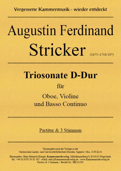 Stricker, Augustin Ferdinand – Triosonate D-Dur