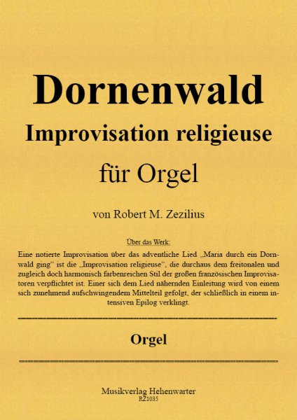 Zezilius, Robert M. – Dornenwald für Orgel