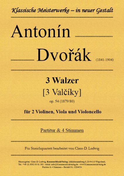 Dvořák, Antonín – 3 Walzer