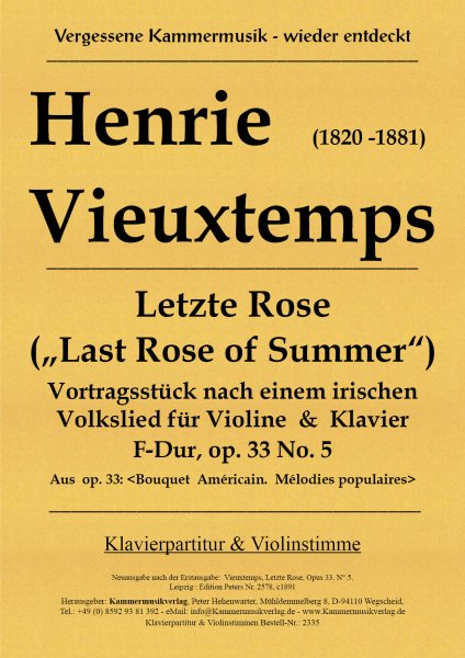 Vieuxtemps, Henri – Letzte Rose