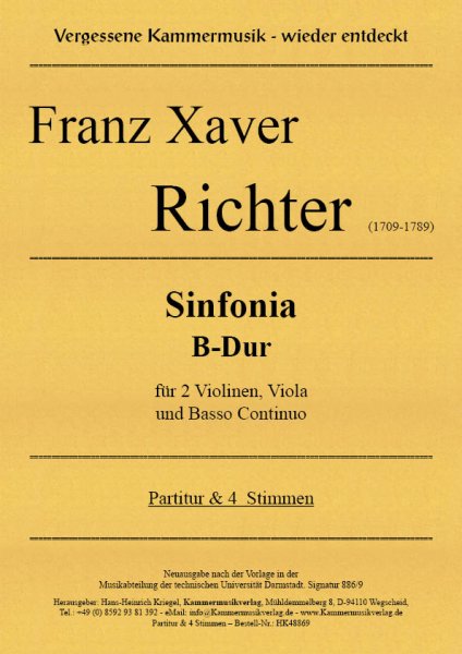 Richter, Franz Xaver – Sinfonia B-Dur