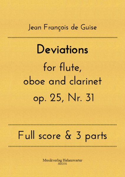 Guise, Jean François de – Deviations for flute, oboe and clarinet op. 25, Nr. 31
