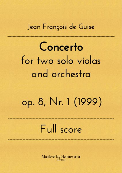 Guise, Jean François de – Concerto for two solo violas and orchestra