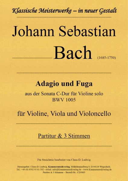 Bach, Johann Sebastian – Adagio und Fuga