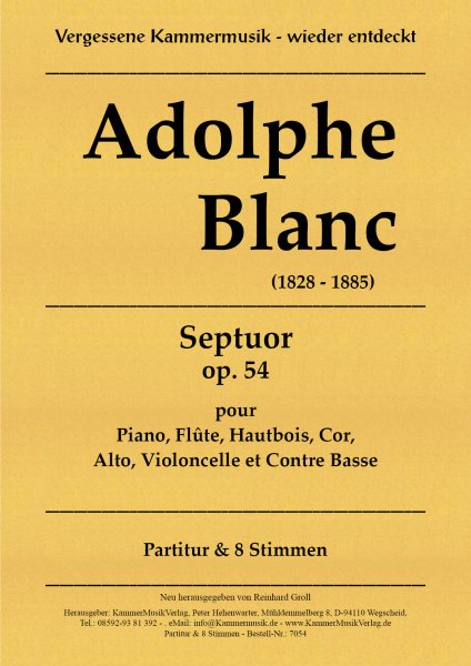 Blanc, Adolphe – Septuor op. 54