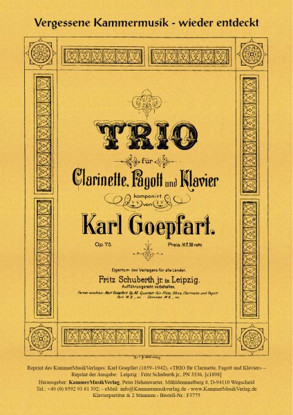 Goepfart, Karl – Trio, g-Moll, op. 75
