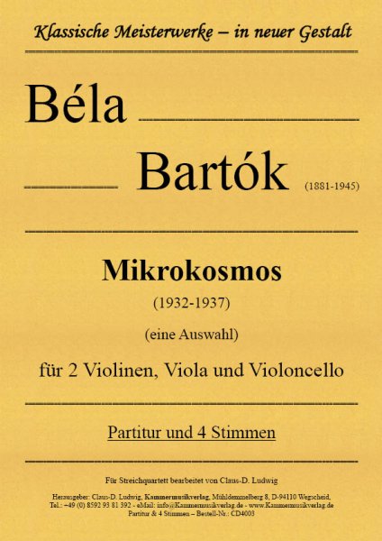 Bartók, Béla - Mikrokosmos (1932-1937)
