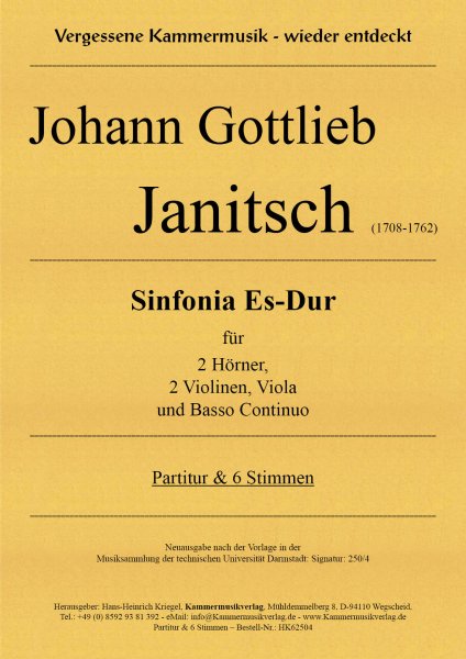 Janitsch, Johann Gottlieb – Sinfonia Es-Dur